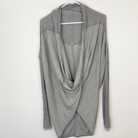 lululemon athletica Sweaters - Lululemon Oversize Wrap Gray Knit Sweater